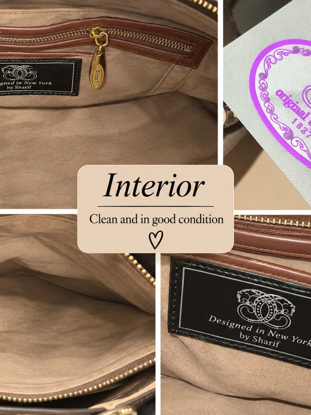 Sharif 1827 Taupe Cream Embroidered Satchel Handbag Shoulder Bag 10x12